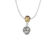 thumbnail image 2 of Delight Jewelry Silvertone XOXO Spinner Mia Monkey Charm Necklace, 2 of 4