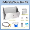 thumbnail image 6 of Automatic Water Dispenser for Large Dogs, 2.1 Gallon Stainless Steel Auto Water Bowl Self Filling, Waterer Feeder for Outdoor Animals Drinking, Chicken Livestock (Drainage Hole), 6 of 8