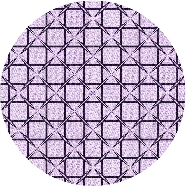 Ahgly Company Machine Washable Indoor Square Transitional Purple Violet Purple Area Rugs, 3' Square