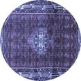 thumbnail image 1 of Ahgly Company Machine Washable Indoor Round Persian Blue Traditional Area Rugs, 5' Round, 1 of 4