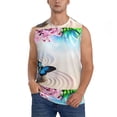 thumbnail image 3 of Uemuo Butterfly In Blossoms Zen Pattern Men's Sleeveless T-Shirt,Muscle Athletic Tank Top, Moisture-wicking Quick-dry Breathable Classic Tee Top for Gym Run Outdoor Sports-XX-Large, 3 of 8