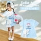 thumbnail image 3 of Hello Kitty Cinnamoroll Anime Kawaii Sanrio camisa vestido de tela moda lindo Kuromi My Melody ropa de bebé de dibujos animados regalos para niños, 3 of 5