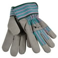 thumbnail image 3 of G & F Products Kids Work Gloves Kids Garden Gloves Genuine Cowhide Leather Palm Cotton Back Rubberized Safety Cuff Winged Thumb Gunn Cut Unisex Brown Size Medium 1 Pair JustForKids, 3 of 13