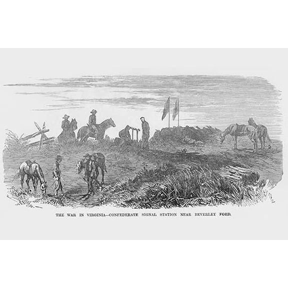 Confederate Signal Station Near Beverly Ford near Brandy Station-Fine Art Canvas Print (20" x 30")
