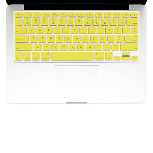 Summer Flower Print Yellow Silicone Keyboard Cover for Macbook 13/" 15/" 17/"