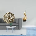 thumbnail image 2 of Escultura Rústica De Hierro Para Pared Con Diseño De Llama Abstracta, Placa Colgante 3D Y Figura De Resina Moderna Para Decoración De Oficina Y Sala De Estar., 2 of 8