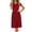 Red, variant on Glitter Skirt Midi Dress for Women V-Neck Short Sleeve High Waist A-Line Dress Sparkly Comfortable Garment for Date Nights and Parties