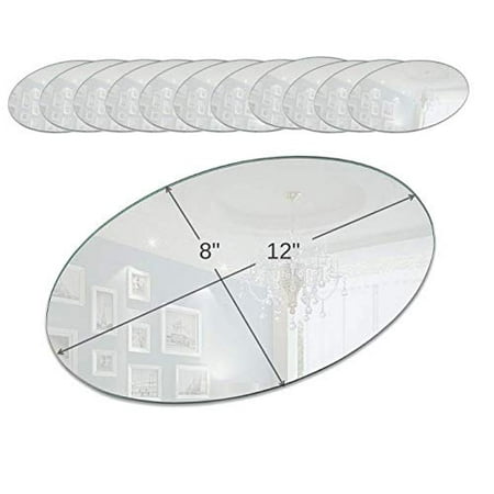 Oval Mirror Tray Set Of 12 Plates Inch X 8 Oval Mirror Tray Set Of 12 Plates Inch X 8 With Round Edge Use As Table Centerpieces Candle