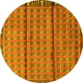 thumbnail image 1 of Ahgly Company Machine Washable Indoor Round Persian Yellow Traditional Area Rugs, 7' Round, 1 of 4