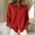thumbnail image 2 of GUACER Gingham Button-Up Shirts for Women Long Sleeve Collared Loose Fit Casual Lightweight Blouses, 2 of 6