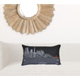 thumbnail image 5 of 24" Black San Francisco Nighttime Skyline Lumbar Decorative Pillow, 5 of 5