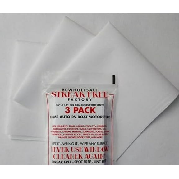 Streak Free Factory Microfiber Cloth 6 Pack