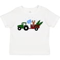 thumbnail image 3 of Inktastic Plaid Christmas Tractor with Cute Reindeer Boys or Girls Toddler T-Shirt, 3 of 5