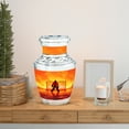 thumbnail image 6 of MUKTIVE Ice Hockey Decorative Urn for Human Ashes Mother & Father, Cremation Player Urns for Husband & Wife, Keepsake Memorial Orange Urn for Adult Ashes Male & Female, 3 inch, 6 of 7