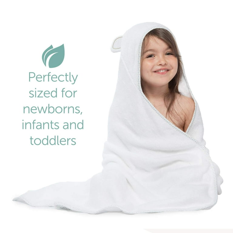 MINIBOO Toalla de bebé con capucha, rayón ultrasuave e hipoalergénico de  bambú para recién nacidos, bebés y niños pequeños, toallas de baño súper