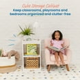 thumbnail image 3 of ECR4Kids 2-Cube Double-Sided Vertical Storage Organizer, Classroom Furniture, White Wash, 3 of 9
