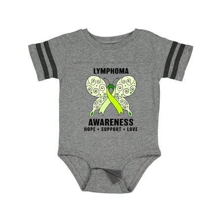 

Inktastic Lymphoma Awareness Hope Support and Love Gift Baby Boy or Baby Girl Bodysuit