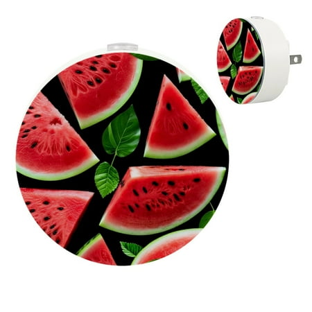 

YZUOUZY Bedside Lamps Bedside Lamp Small Lamps Set of 2 Watercolor Watermelon Black Background