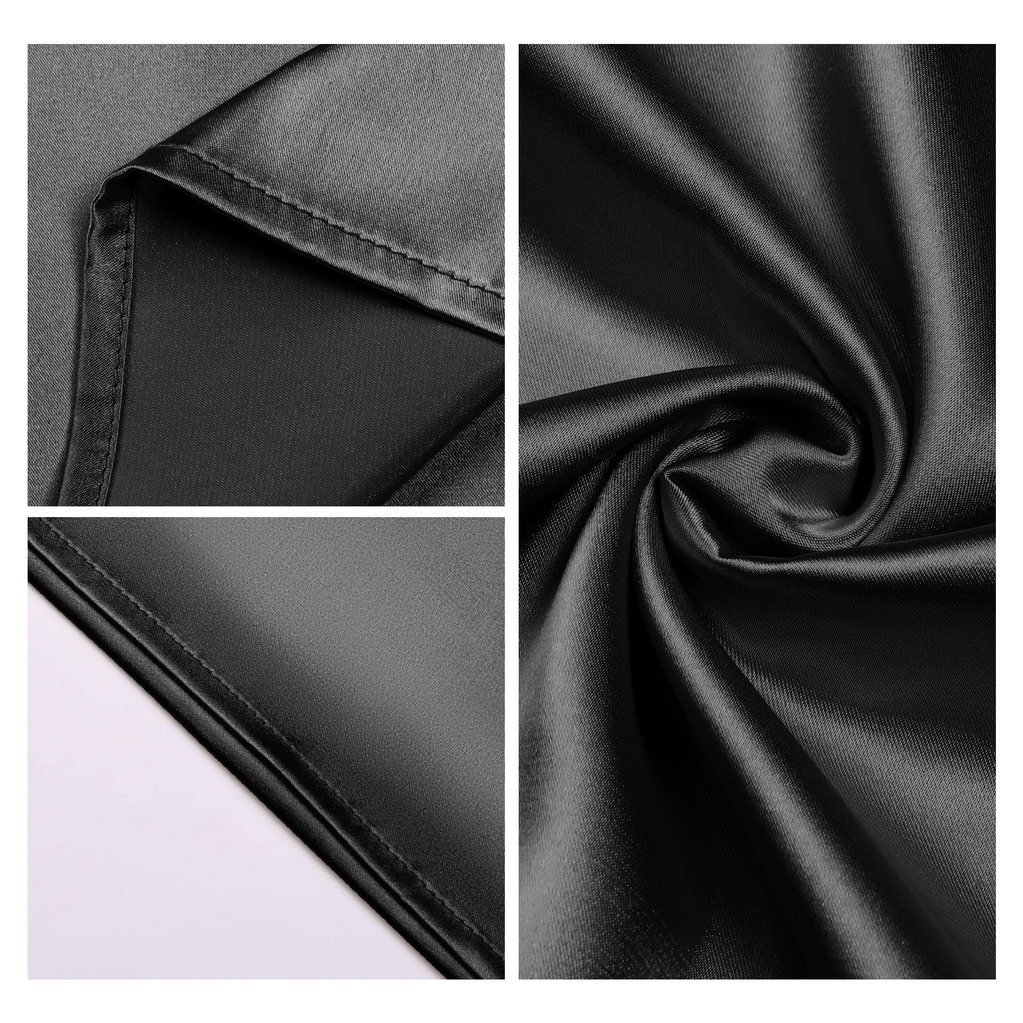 Unique Bargains Pillow Case with Envelope Pillowcases with Eye Mask, Hair Band Black