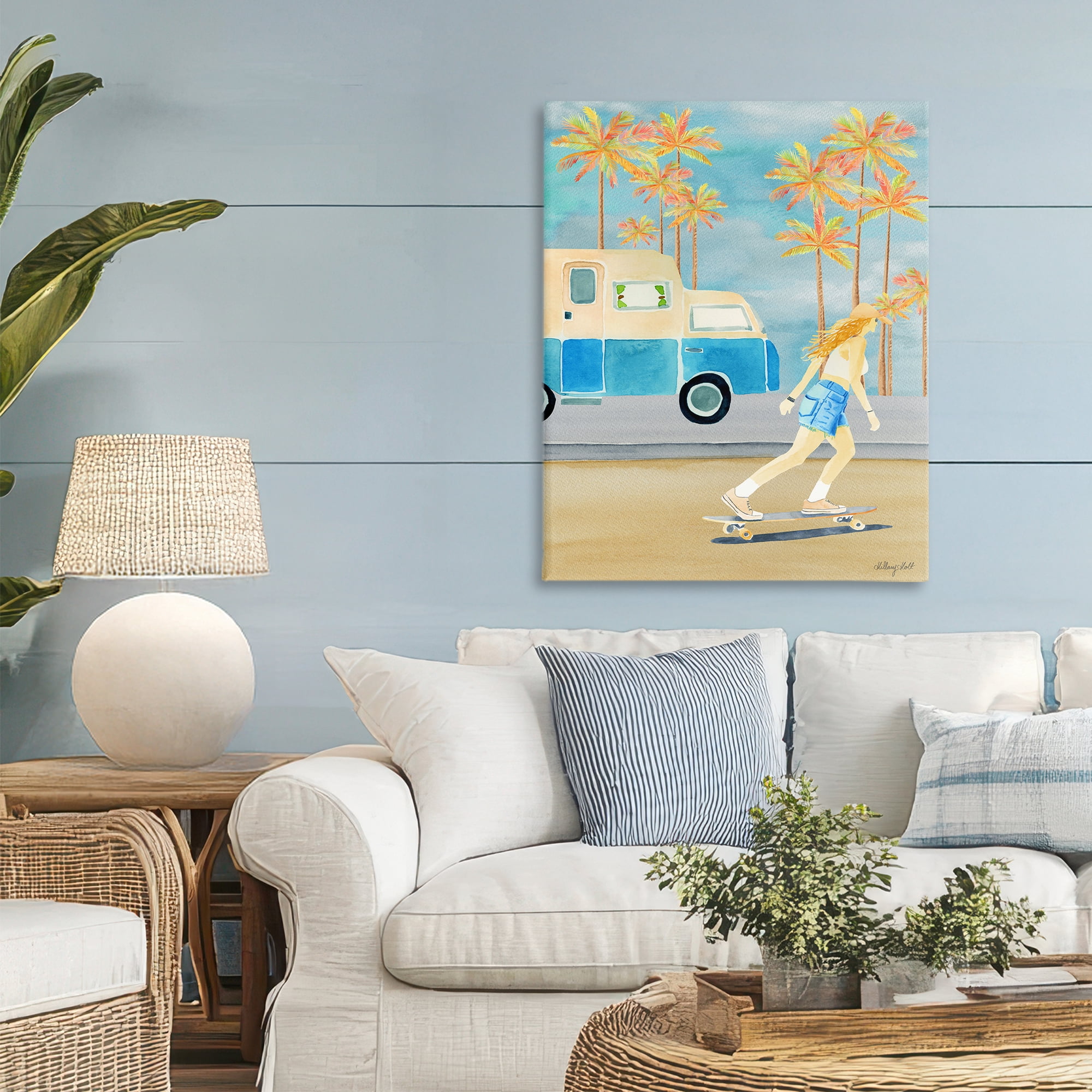 Stupell Industries Santa Monica Road Trip Canvas Wall Art, design by Hillary Holt