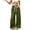 Army Green-02, variant on Women's Drawstring High Waisted Sweatpants Wide Leg Split Hem Baggy Workout Trousers with Pockets
