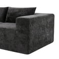 thumbnail image 5 of Christopher Knight Home 107" Compressed Sectional Sofa, Fabric Upholstery with Ottoman, Pillow Back, Black, 5 of 11