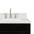 thumbnail image 3 of ARIEL Hamlet 36" Black Bathroom Vanity, 1.5" Edge Carrara Quartz Countertop & Splash, Right Rectangular Sink, 2 Soft-Closing Doors, 2 Full Extension Drawers, Built in Toe Kick, Brushed Nickel, 3 of 9