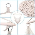 thumbnail image 5 of Mother's Day Sales - Indoor Outdoor Garden Cotton Hanging Rope Air/Sky Chair Swing Beige Hammocks, 5 of 6