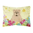 thumbnail image 1 of Cojín decorativo de tela de lona con diseño de bulldog inglés de Pascua multicolor 12 x 16 pulgadas Caroline's Treasures BB6124PW1216, 1 of 1
