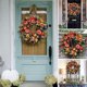 thumbnail image 4 of Christmas Wreath Autumn Peony and Pumpkin Wreath - 30x30cm, 4 of 4