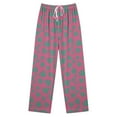 thumbnail image 2 of Oksale Womens Pajama Pants Soft Comfy Stretch Sleep Lounge Pants Cute Graphic Sleepwear Elastic Drawstring Pj Pants Casual Wide Leg Sleepwear Pants 2025 Pink XL, 2 of 6