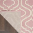 thumbnail image 2 of 6' X 9' Pink and Ivory Moroccan Power Loom Area Rug, 2 of 11