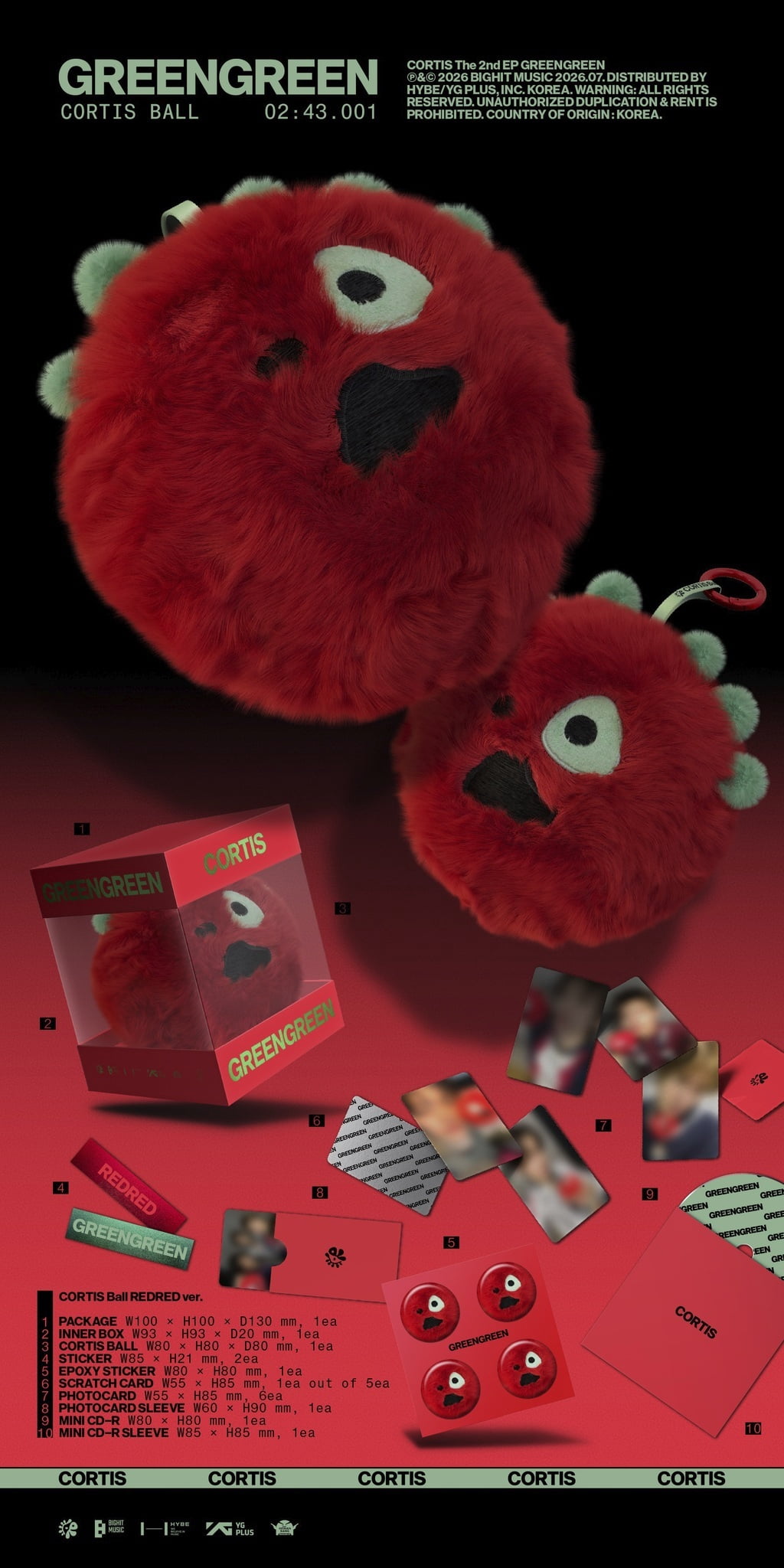 Cortis - Greengreen [Cortis Ball REDRED Ver.] - Music & Performance - CD