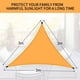 thumbnail image 2 of Vela de sombra triangular, 3 x 3 x 3 m, impermeable, con protección UV para jardín, terraza, balcón, piscina, con toldo (naranja), 2 of 5