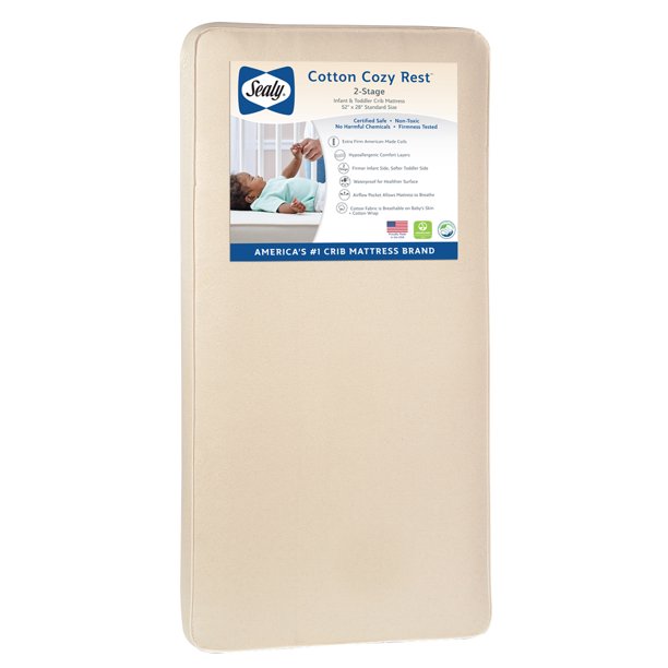 Sealy Cotton Cozy Rest 2Stage Crib Mattress