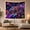 Ribbon Starship, variant on Futuristic Space Fighter Leading Escort Craft in Purple Galaxy, Dreamy Psychedelic for Space Lovers, Sci-Fi Wall Art, Birthday Gift Tapestry Wall Hanging for Game Room and Teen Bedroom