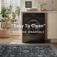 thumbnail image 3 of GENIMO Hallway Runner Rug Machine Washable, 2X5 Non Slip Boho Vintage Flower Washable Runner Rug, Thin Lightweight Runners for Hallways Entryway Laundry Corridor Under Door, Charcoal, 3 of 7