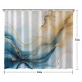 thumbnail image 5 of Blue Gold Marble Pattern Shower Curtain 84"x72" ,Bathroom Decorative Shower Curtains Set with 12 Hooks,Modern Waterproof Washable Shower Curtain, 5 of 6