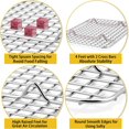 thumbnail image 3 of CHUANK 2-Pieces Small Cooling Baking Racks  Stainless Steel Grid Rack for Cooking Roasting Drying Grilling  9.75‘‘ x 7.5‘‘ x 0.75‘‘  Oven & Dishwasher Safe  Fit Small Toaster Oven, 3 of 7