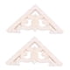 thumbnail image 1 of 2 Piezas 8X8cm Tallado En Madera Esquina Onlay Apliques Decoración Muebles Artesanía Sin Pintar Calcomanías Diagonales, 1 of 5