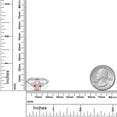 thumbnail image 6 of Gem Stone King 925 Sterling Silver Peach Nano Morganite and White Moissanite Engagement Ring for Women | 2.46 Cttw | Oval 9X7MM | Gemstone October Birthstone | Size 8, 6 of 7