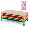 thumbnail image 1 of Costway 6 Pack Stackable Daycare Cots with Easy Lift Corners Heavy-Duty Metal Frame Kids Multicolor, 1 of 10