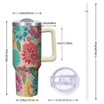 thumbnail image 2 of OBREWU Pioneer Flower Tumbler with Handle and Lid,40oz Pioneer Flower Double Wall Vacuum Insulated Tumbler,Pioneer Flower Cups Gift for Women and Men, 2 of 7