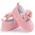 thumbnail image 3 of Eleanos Baby Girls Flat Shoes Toddler Soft Sole Mary Jane Princess Christening Baptism Crib Shoes, 3 of 5