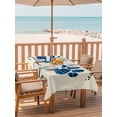 thumbnail image 2 of Outdoor Tablecloth with Umbrella Hole for Patio/Picnic/Party/Camping, Cats Pawprints Waterproof Table Cloth Rectangle Table Cover Washable, Yellow Black Buffalo Plaid Simple Beige (60"x 102"), 2 of 8