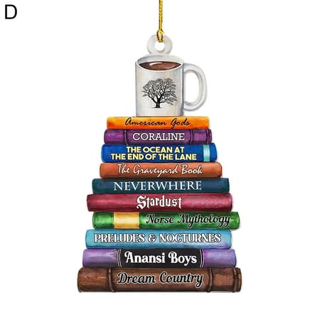 

Papaba Book Lover Pendant Decorative Nice-looking Useful Living Room Hanging Pendant Christmas Festival Decoration