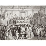 Drawing A Lottery In Guildhall London, 1739 Engraved by J.J. Crew From A Rare Contemporary Engraving From The Book -Illustrations of English & Scottish History Volume II Poster Print, 17 x 13