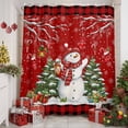 thumbnail image 6 of Christmas Snowman Shower Curtain, 72" x 72", Christmas Tree Xmas Gifts Retro Red Plaid Waterproof Bathroom Curtain Washable Shower Curtain Set with 12 Hooks, 6 of 6