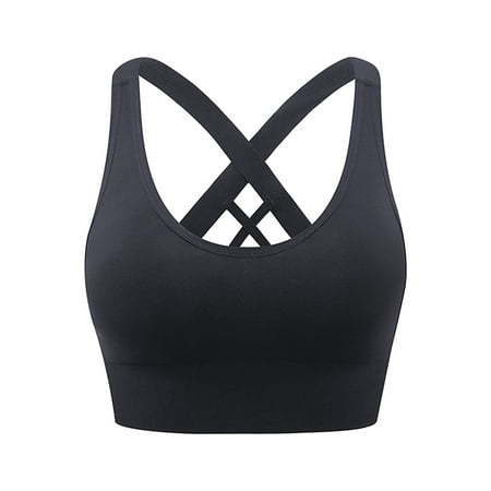 

CAICJ98 Lingerie for Women Women s Solid Color Seamless Thin Belt Thin Elastic Casual Bottom Bra Yoga Underwear Yoga Tops for Women (Black S)