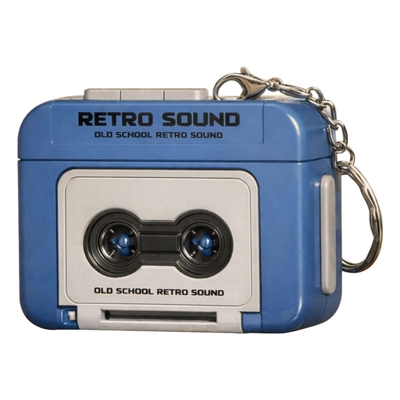 Mini Tape Recorder Keychain,Plastic Recordable Retro Mini Cassette Tape Player Keychain with Music for Backpacks,Handbags,Cassette Recorder